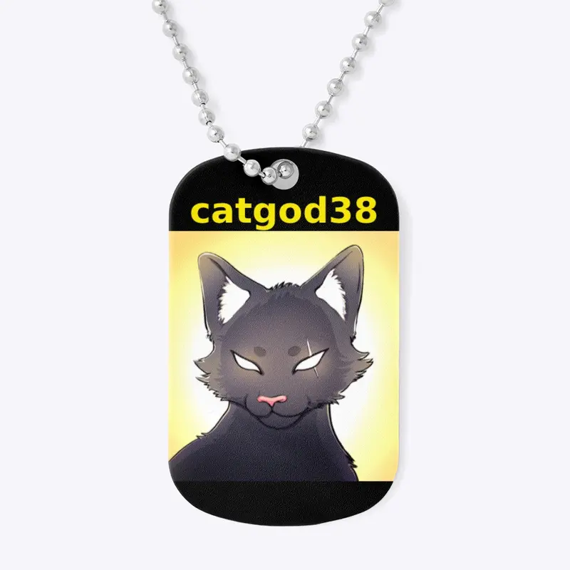 catgod38 channel logo dog tag