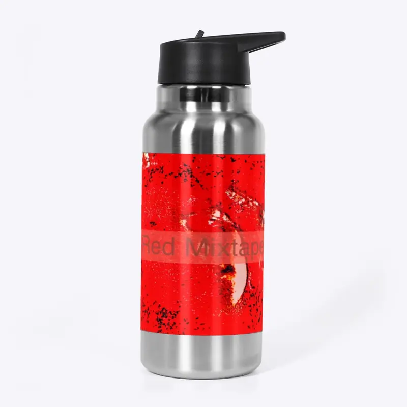 Red Mixtape water bottle